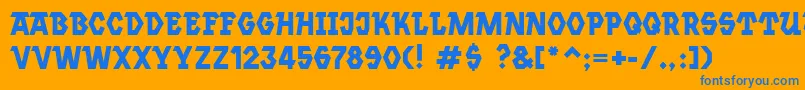 Шрифт Jannsen – синие шрифты на оранжевом фоне