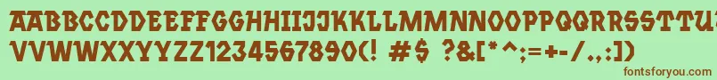 Jannsen Font – Brown Fonts on Green Background