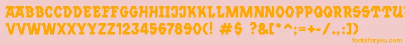 Jannsen Font – Orange Fonts on Pink Background