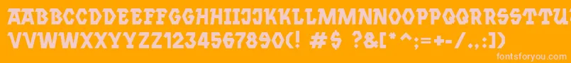 Jannsen Font – Pink Fonts on Orange Background