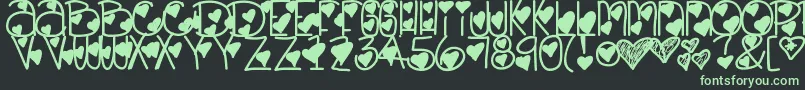 Lovelybitch Font – Green Fonts on Black Background