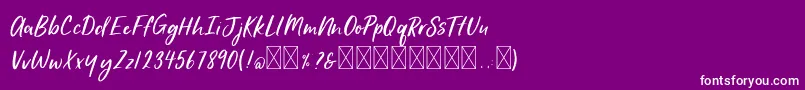 January handwritten Font – White Fonts on Purple Background