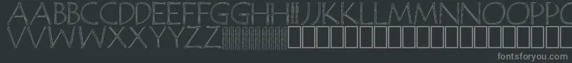 フォントJanzenPersonalUse – 黒い背景に灰色の文字