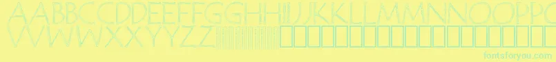 JanzenPersonalUse Font – Green Fonts on Yellow Background
