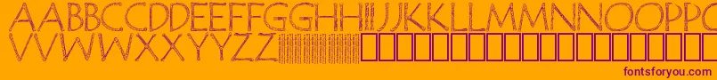 JanzenPersonalUse Font – Purple Fonts on Orange Background