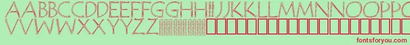 JanzenPersonalUse Font – Red Fonts on Green Background