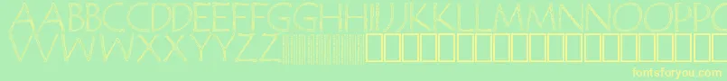 JanzenPersonalUse Font – Yellow Fonts on Green Background