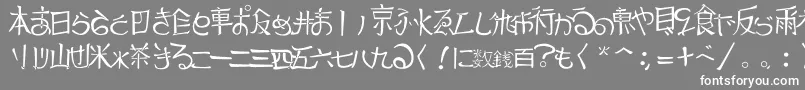 フォントjap trad ttf 1 183 1 – 灰色の背景に白い文字