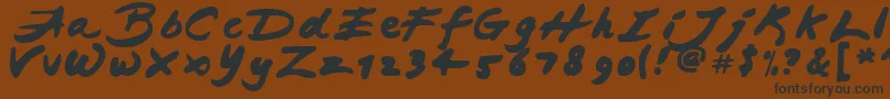 JAPAB   -fontti – mustat fontit ruskealla taustalla