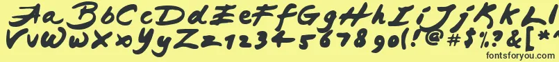 JAPAB   -fontti – mustat fontit keltaisella taustalla