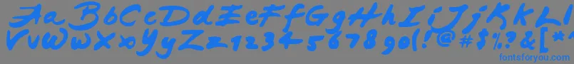 JAPAB   -fontti – siniset fontit harmaalla taustalla