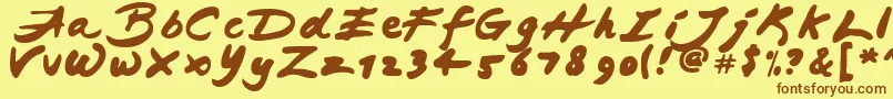 JAPAB    Font – Brown Fonts on Yellow Background