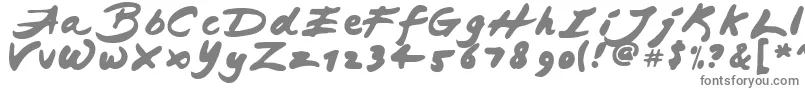 JAPAB   -Schriftart – Graue Schriften auf weißem Hintergrund