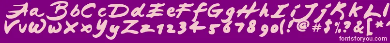JAPAB    Font – Pink Fonts on Purple Background