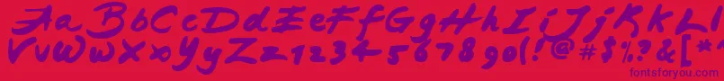Шрифт JAPAB    – фиолетовые шрифты на красном фоне