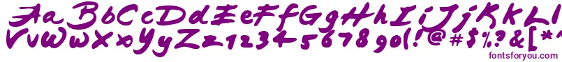 JAPAB   -Schriftart – Violette Schriften auf weißem Hintergrund
