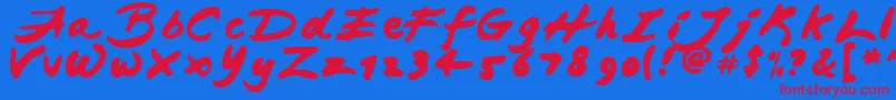 JAPAB    Font – Red Fonts on Blue Background