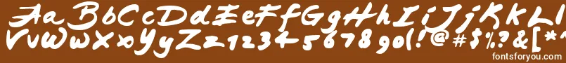 フォントJAPAB    – 茶色の背景に白い文字