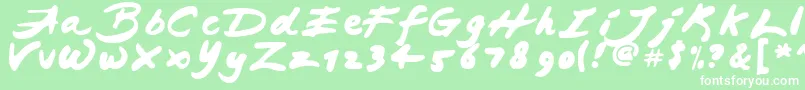 フォントJAPAB    – 緑の背景に白い文字