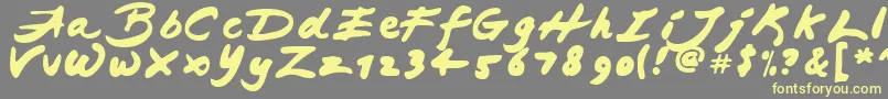 JAPAB   -Schriftart – Gelbe Schriften auf grauem Hintergrund