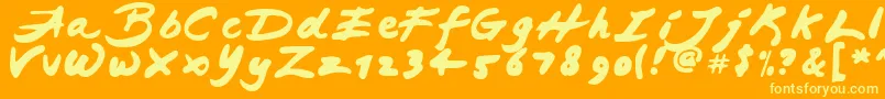 JAPAB    Font – Yellow Fonts on Orange Background