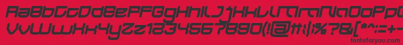 フォントJAPAN Bold Italic – 赤い背景に黒い文字