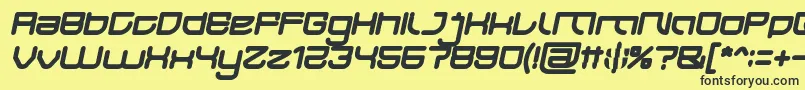 JAPAN Bold Italic Font – Black Fonts on Yellow Background