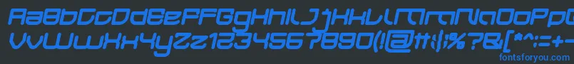 Police JAPAN Bold Italic – polices bleues sur fond noir