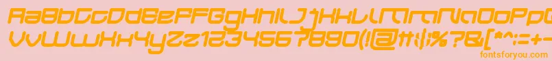 Шрифт JAPAN Bold Italic – оранжевые шрифты на розовом фоне