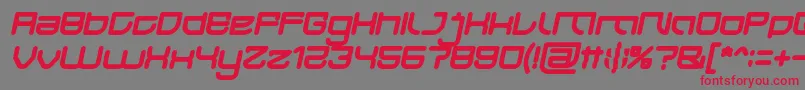 JAPAN Bold Italic Font – Red Fonts on Gray Background