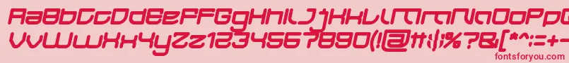 JAPAN Bold Italic Font – Red Fonts on Pink Background