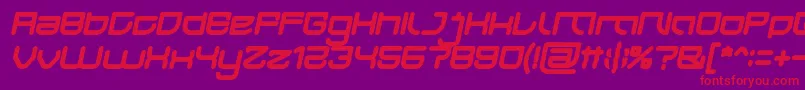 Police JAPAN Bold Italic – polices rouges sur fond violet
