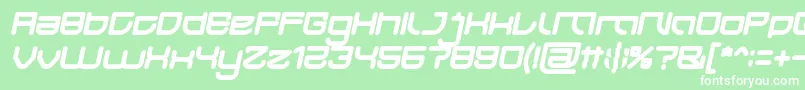 フォントJAPAN Bold Italic – 緑の背景に白い文字