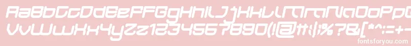 Police JAPAN Bold Italic – polices blanches sur fond rose