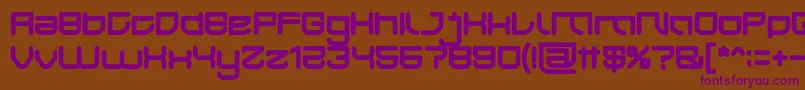 JAPAN Bold Font – Purple Fonts on Brown Background