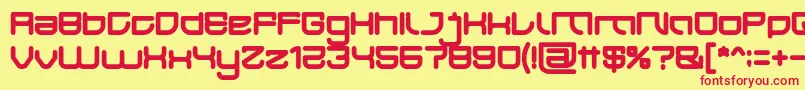 フォントJAPAN Bold – 赤い文字の黄色い背景