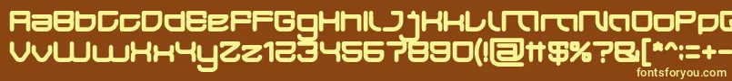 JAPAN Bold Font – Yellow Fonts on Brown Background