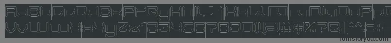 JAPAN Hollow Inverse Font – Black Fonts on Gray Background