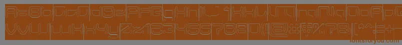 JAPAN Hollow Inverse Font – Brown Fonts on Gray Background