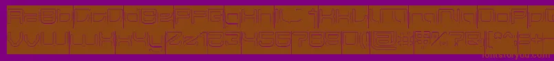 JAPAN Hollow Inverse Font – Brown Fonts on Purple Background