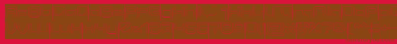 JAPAN Hollow Inverse Font – Brown Fonts on Red Background