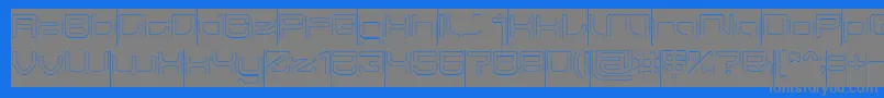 JAPAN Hollow Inverse Font – Gray Fonts on Blue Background