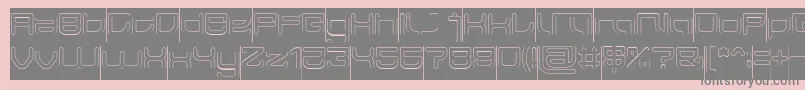 Шрифт JAPAN Hollow Inverse – серые шрифты на розовом фоне