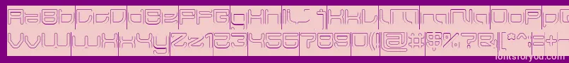 JAPAN Hollow Inverse Font – Pink Fonts on Purple Background