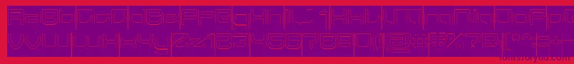 JAPAN Hollow Inverse Font – Purple Fonts on Red Background