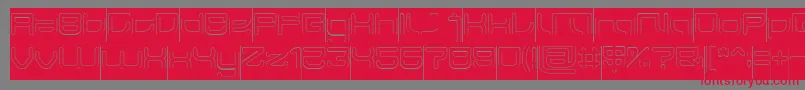 JAPAN Hollow Inverse Font – Red Fonts on Gray Background