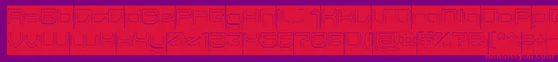JAPAN Hollow Inverse Font – Red Fonts on Purple Background