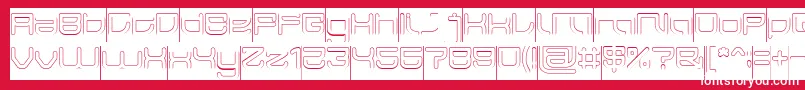 JAPAN Hollow Inverse Font – White Fonts on Red Background