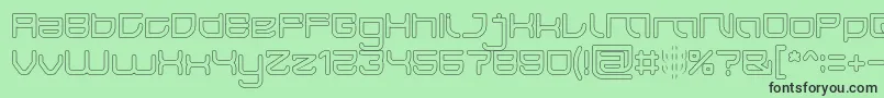 JAPAN Hollow Font – Black Fonts on Green Background