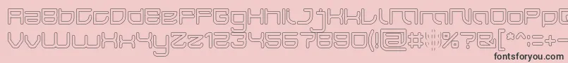 JAPAN Hollow Font – Black Fonts on Pink Background